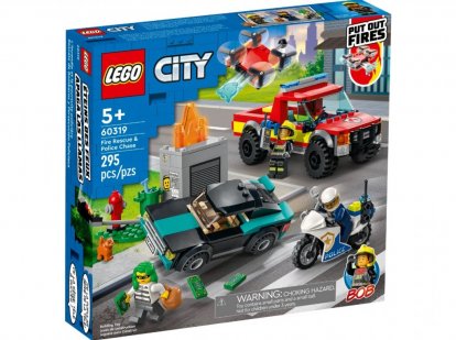 LEGO City 60319 Hasiči a policajná naháňačka