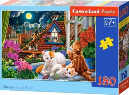 Puzzle Castorland 180 dielikov - Mačiatka na streche