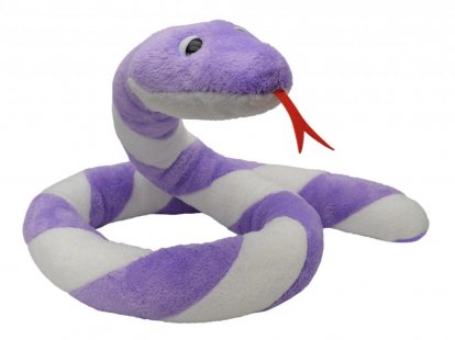 Had Suk 250 cm, fialovo-biely, plyšová hračka