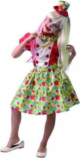 Made Šaty na karneval - klaun dievča, 110 - 120 cm