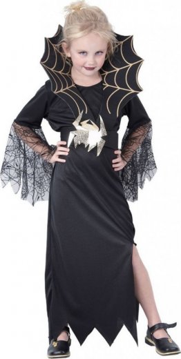MaDe Šaty na karneval - Čierna kráľovná, 130 - 140 cm