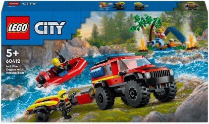 Lego City 60412 Hasičské vozidlo 4x4 a záchranný čln