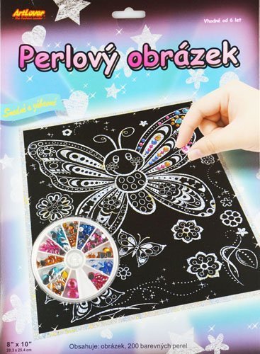 Perlový obrázok - motýliky