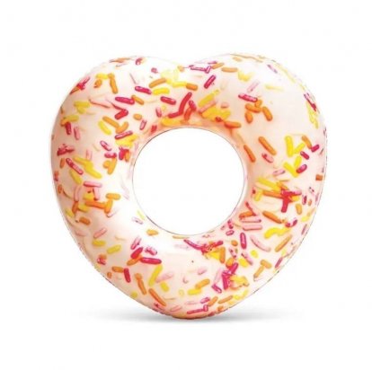 INTEX 56253 nafukovací donut v tvare srdca s posypom 94 x 89 x 25cm