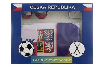 Fandiaci set Česká republika s klobúkom