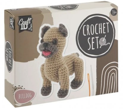 Grafix Háčkovaný buldog, 14,5x4x16 cm