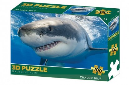 Lamps Puzzle 3D - Žralok biely