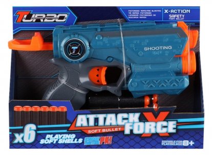 Alltoys Blaster Turbo + 6 ks nábojov