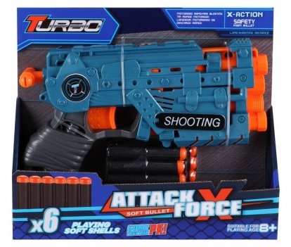 Alltoys Blaster Turbo mini + 6 ks nábojov