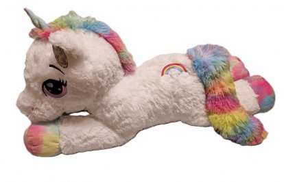 Lamps Plyš JEDNOROŽEC 80 cm biely